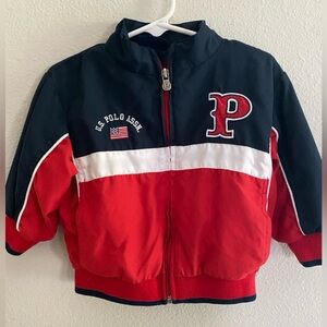 U.S. Polo Assn. Navy and Red Jacket 18M
